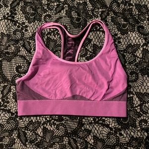 Pink seamless sports bra
